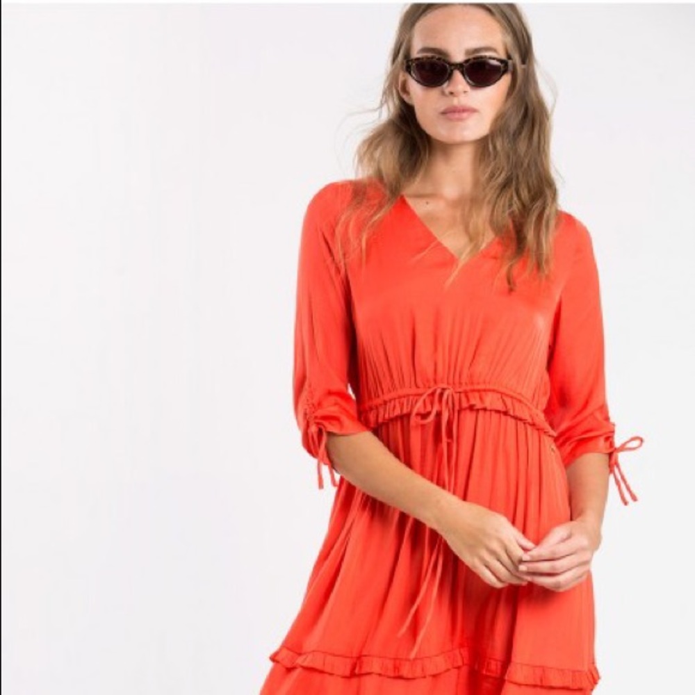 Scotch and Soda Midi Coral Dress